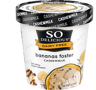 Chocolate Drizzled Bananas Foster Cashewmilk Frozen Dessert