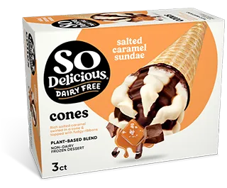 salted caramel sundae cones