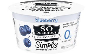 No added sugar blueberry yogurt alternative from So Delicious Dairy-Free