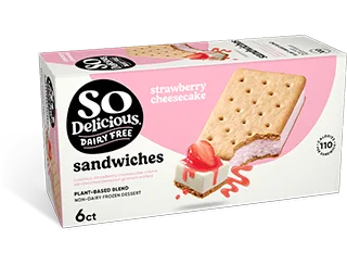 So Delicious Dairy Free Wondermilk Strawberry Cheesecake Dessert Sandwich