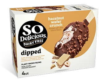 So Delicious Dairy Free Wondermilk Hazelnut Wafer Crunch Dipped Bars