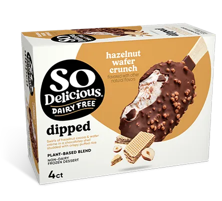 So Delicious Dairy Free Wondermilk Hazelnut Wafer Crunch Dipped Bars