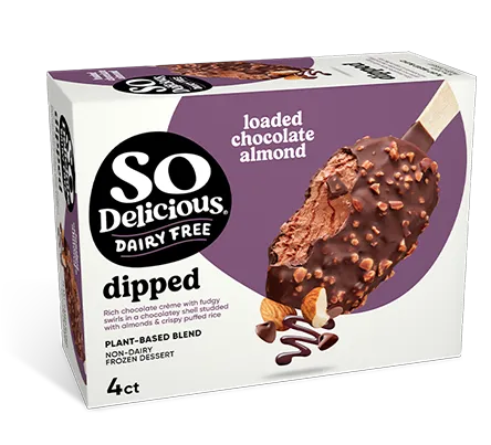 So Delicious Dairy Free Wondermilk Loaded Chocolate Almond Dipped Bars