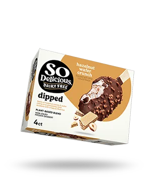 So Delicious Dairy Free Plant-based Blend Hazelnut Wafer Crunch Dipped Bars