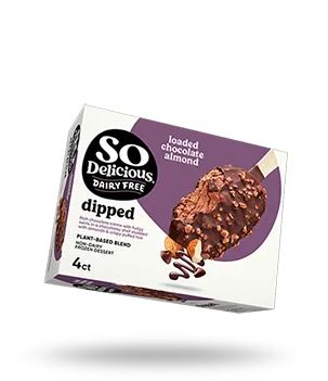 So Delicious Dairy Free Plant-based Blend Loaded Chocolate Almond Dipped Bars